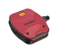 Paire de pedales plates look geo city grip rouge