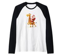 Look de Noël Amusant avec ce Père Noël et Girafe Manche Raglan