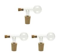 Look - Doseur en verre pour feux nobles - 2,0 cl : 20 ml - Pour bouteilles de 0,5 à 0,7 l, Naturel, Marron (Lot de 3)
