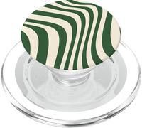 Look esthétique rétro Vintage des années 70 et 80 à Rayures Vertes PopSockets PopGrip pour MagSafe