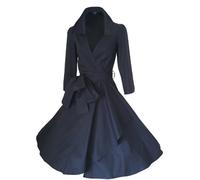 look for the stars Robe de Soirée,Vintage Rockabilly, élégant, Années 50, Jupe, Femme, Cocktail,Taille 34-56 (Bleu Marine, 46)