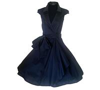 look for the stars Robe de Soirée,Vintage Rockabilly, élégant, Années 50, Jupe, Femme, Cocktail,Taille 34-56 (Bleu Marine, 44)