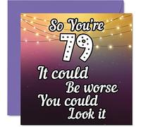 Look It Cartes d'anniversaire amusantes pour homme et femme - Carte d'anniversaire amusante pour papa, maman, arrière-grand-père, grand-père, grand-mère, grand-mère, oncle, tante, 145 mm x 145 mm,