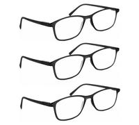 Look Look Lunettes de Presbytie pour Hommes et Femmes, Fabriquées en Espagne. Lunettes de Lecture Ultra Fines et Légères. Lunettes avec Branches Adaptatives et monture actuelle. (Pack 3 Noir, +2.0)