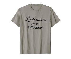 Look mom Im an Influencer Typographie Minimal Schwarz Weiss T-Shirt
