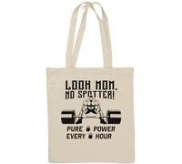 Look Mom No Spotter Pure Power Every Hour Sumo Deadlift Graphic Sac fourre-tout en coton naturel Blanc