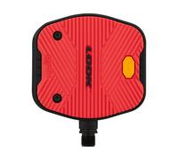 Paire de pedales plates look geo city grip rouge