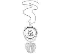 Look See and Be Silent Collier avec pendentif en forme d'ailes d'ange