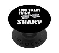Look Smart Think Sharp Lunettes PopSockets PopGrip Adhésif