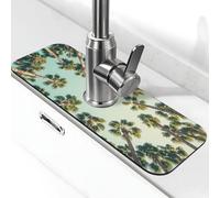 Look Up at The Big Tree Tapis de robinet anti-éclaboussures pour évier de cuisine, poignée de robinet, bac de séchage pour salle de bain (38,1 x 14 cm)