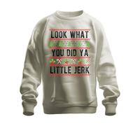 Look What You Did YA Little Jerk Christmas Ugly Drôle Holly Cadeau Unisexe Sweat-shirt Pull, naturel, M