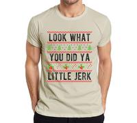 Look What You Did YA Little Jerk Christmas Ugly Drôle Holly Gift T-shirt pour homme, naturel, 3XL