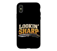 Lookin' Sharp Couteau de Poche Humour Coque pour iPhone X/XS
