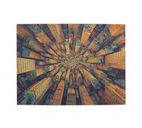 Looking Down At The Tall Buildings Puzzle en bois de 500 pièces pour adultes - Puzzle stimulant pour jeu de taille 38,1 x 51,8 cm