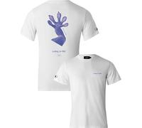 Looking for Wild - T-shirt en coton biologique - Gecko Snow White pour Homme en Coton - Taille L - Blanc Blanc L