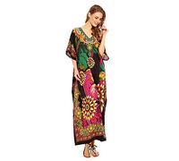 Looking Glam Neuf Femmes Surdimensionné Maxi Kimono Tunique Caftan Robe Caftan (46-50, Rose 20809)