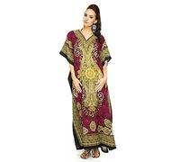 Looking Glam Neuf Femmes Surdimensionné Maxi Kimono Tunique Caftan Robe Caftan,Rose - 011,46-52(étiquette 29)