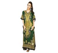 Looking Glam Neuf Femmes Surdimensionné Maxi Kimono Tunique Caftan Robe Caftan,Vert - 011,46-52(étiquette 29)
