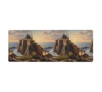 Looking Out to Sea Tapis de souris imprimé extra large 30,5 x 80 cm pour bureau, jeux et apprentissage - Durable, confortable et respectueux de l'environnement