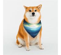 Looking Up at The Earth Bandana pour chiens de petite, moyenne et grande taille, foulard triangulaire pour fille ou garçon