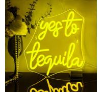 Looklight Yes to Tequila Enseigne Au Néon Tequila Panneaux LED Panneaux de barre Lettre USB Panneaux lumineux pour la maison Bar à bière Chambre Restaurant Man Cave Café Bistro Club Party