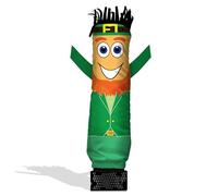 LookOurWay Air Dancers Ensemble de mini tube gonflable pour homme - 73,7 cm Wacky Wacky Wacky Waving Tube gonflable avec souffleur pour publicité de bureau - Leprechaun de la Saint-Patrick