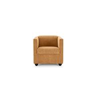 LOOKS BY WOLFGANG JOOP Looks I Fauteuil Design avec Noyau à Ressorts, matériau en Bois, pêche Orange, 72 x 71 x 75 cm
