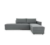 LOOKS BY WOLFGANG JOOP Looks III Canapé Design à Ressorts tapissier, d'angle avec Fonction lit, Gris foncé, 287 x 229 x 77 cm