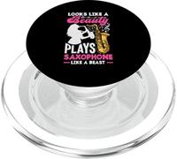 Looks Like A Beauty Joue Saxophone Like A Beast Saxophone PopSockets PopGrip pour MagSafe