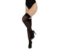 looksy Chaussettes au-dessus du genou pour femme - Chaussettes longues unies pour uniforme d'école, cosplay, 60 den, Mocca