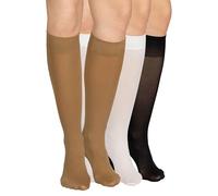 looksy Chaussettes hautes pour femmes - Bande anti-pression - 60 deniers - Taille unique - Chaussettes chaudes pour bottes longues - Opaques, taille unique