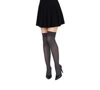 looksy Chaussettes montantes au-dessus du genou pour femme, hautes jusqu'au genou, longues, couleur unie, pour uniforme scolaire, cosplay, bas 60 deniers, Taille unique