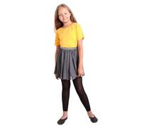 looksy Filles 7/8 Longueur Collants sans Pieds pour Jupe Robe Tunique Leggings Minces pour Petite Dame À La Mode Enfants Ballet Gymnastique École Pantalon Alice, Nero 98/104 cm (3/4 Ans)