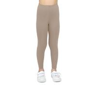 looksy Leggings en Coton Beige pour Filles Longueur Cheville Doux et Respirants Idéals pour École Danse Sport et Quotidien, 12 Ans (152 cm)