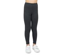 looksy Leggings en Coton Graphite pour Filles Longueur Cheville Doux et Respirants Idéals pour École Danse Sport et Quotidien, 12 Ans (152 cm)