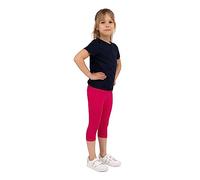 looksy Leggings pour Filles-Pantalons d'été Capri 19 Couleurs, Non Transparent, Confortable, à Porter au Quotidien, Tissu en Coton Doux et Respirant, Amarante 13 Ans (158 cm)