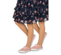 looksy Lot de 2 paires de collants opaques solides 40 deniers en microfibre douce pour enfants, pour la danse, l'école, le ballet - Fabriqués en Italie, naturel, 11-12 ans