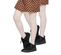 looksy Lot de 2 paires de collants opaques solides 40 deniers en microfibre douce pour enfants, pour la danse, l'école, le ballet - Fabriqués en Italie, ecru, 3-4 ans