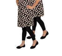 looksy Lot de 2 paires de collants sans pied pour fille Longueur 7/8 Pantalon indispensable au quotidien Choix Uni Activewear pour enfants École Danse Ballet Tailles 3 à 12 ans, noir, 134-140