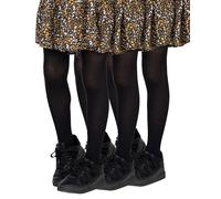 looksy Lot de 3 Collants Noirs Fille 40 Deniers Opaques Unis Microfibre Ballet Extensibles Doux Enfant Collants Scolaires Uniforme Danse, Nero 7/8 ans