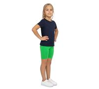 looksy Short de Cyclisme pour Filles - Couleurs Classiques Unies et Vives Taille élastique Tissu en Coton Confortable et Respirant Durable et Facile à Porter, Vert 6 Ans (116 cm)