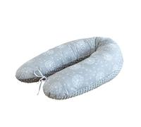LOOLAY Coussin de Grossesse - Coussin d’Allaitement 190 cm - Coussin latéral 100% Coton - avec Housse en Minky Amovible - Coussin Ergonomique pour Dormir Pendant la Grossesse