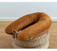 LOOLAY Coussin de Grossesse - Coussin d'allaitement 170 cm - Coussin pour Dormir sur Le côté 100% Minky - avec Housse Amovible - Coussin Ergonomique de Grossesse pour Dormir (Marron)