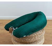 LOOLAY Coussin de Grossesse - Coussin d'allaitement 170 cm - Coussin pour Sommeil latéral 100% Minky - avec Housse Amovible - Coussin Ergonomique de Grossesse pour Dormir (Grun)