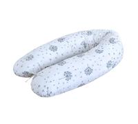 LOOLAY Coussin de Grossesse - Coussin d'allaitement 190 cm - Coussin pour Dormir sur Le côté 100% Coton - avec Housse Amovible - Coussin de Grossesse pour Dormir (Pustule Blanc)