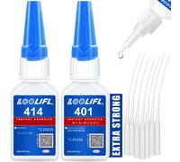 LOOLIFL 20ml 401/406 Instant Strong Super Glue Universal Superglue puissante colle instantanée pour résine céramique verre métallique séché rapidement L414-20ml-3pcs