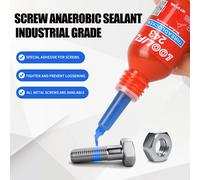LOOLIFL Bloqueur de filets bleu 243 Bloqueur d'écrous et de boulons, adhésif pour vis, colle à métaux à durcissement anaérobie, résistant à la rouille, amovible de force moyenne 243-10ml-5pc