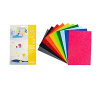 LOOLIPO - FEUTRINE PAILLETÉE 1 MM - 10 coupons - 20 x 30 cm - Matières à travailler - Feutrine - Loisir créatif - Activité manuelle - L186964