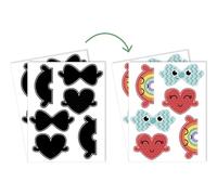 Pack de 12 Gommettes Thermosensibles - Motif Apparent à partir de 40° - 2 Planches 17x22cm - Sodertex - L940400 Multicolore
