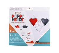 LOOLIPO - KIT À COUDRE EN FEUTRINE 30 CŒURS - POPPY HEART - 60 pièces en feutrine + 30 fils + 30 aiguilles + Ouate - 8 x 8 cm - Kits créatifs - Loisir créatif - Activité manuelle - L294973